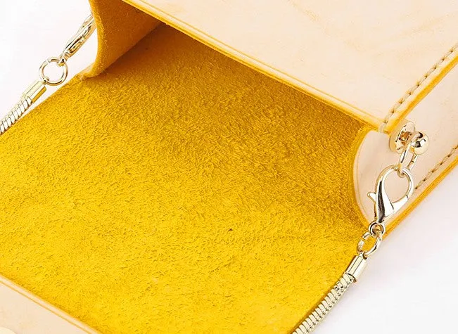 Cute Leather Womens Mini Chain Purse Tiny Makeup Fashion Chain Shoulder Bag for Women