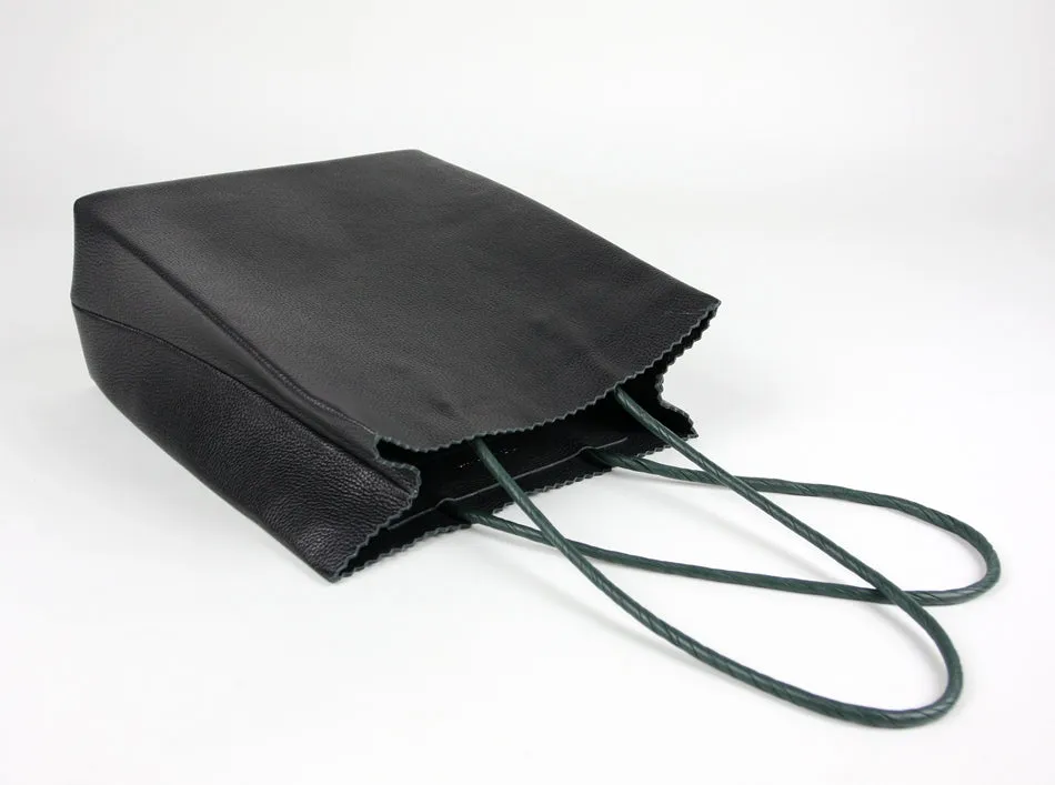 Cute Womens Small Black Leather Shoulder Tote Bag Small Best Tote Shopper Bag Purse for Ladies