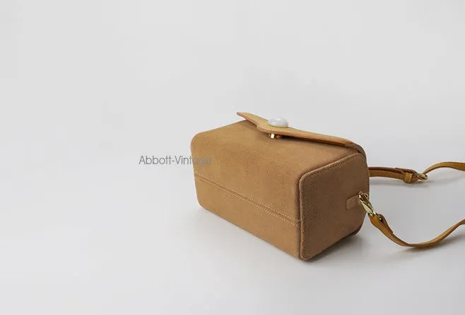 Cute Yellow Leather Womens Mini Box Purse Handbag Shoulder Bag for Women