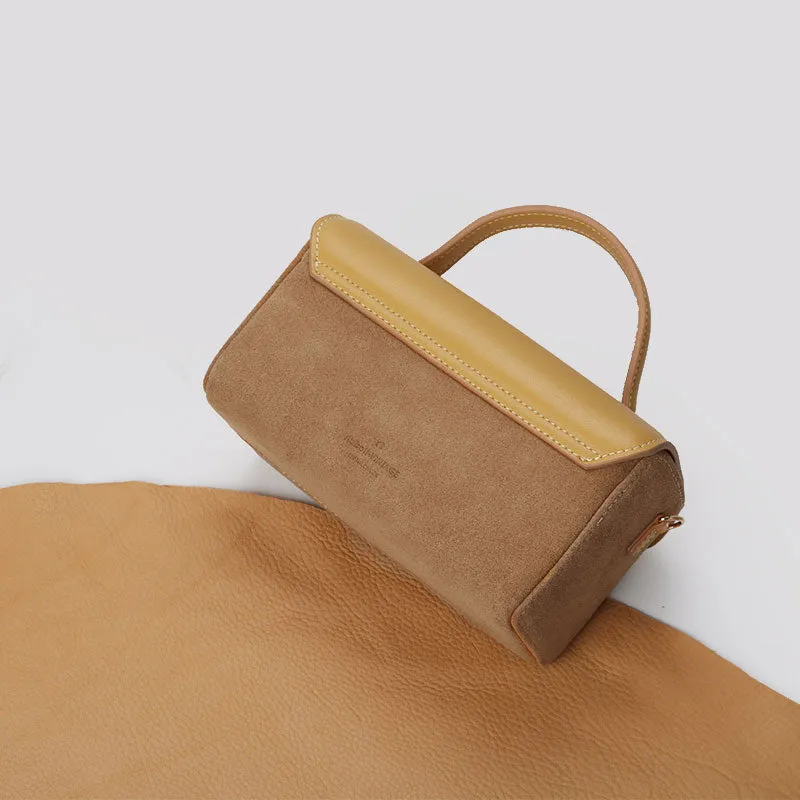 Cute Yellow Leather Womens Mini Box Purse Handbag Shoulder Bag for Women