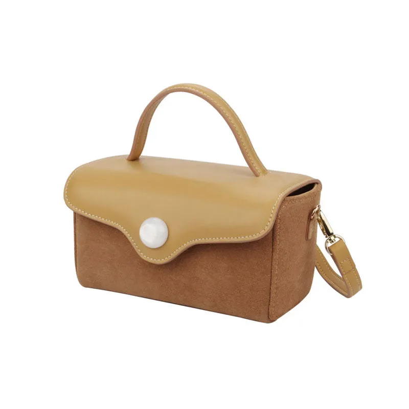 Cute Yellow Leather Womens Mini Box Purse Handbag Shoulder Bag for Women