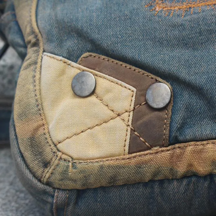 Denim Blue Mens Casual Small Messenger Bag Jean Postman Bag Courier Bag For Men