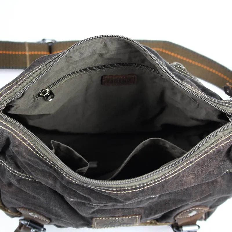 Denim Coffee Mens 10 inches Messenger Bag Dark Green Jean Postman Bag Courier Bag For Men