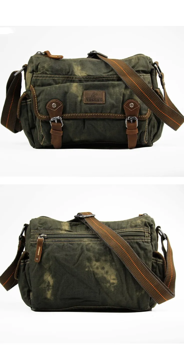 Denim Coffee Mens 10 inches Messenger Bag Dark Green Jean Postman Bag Courier Bag For Men