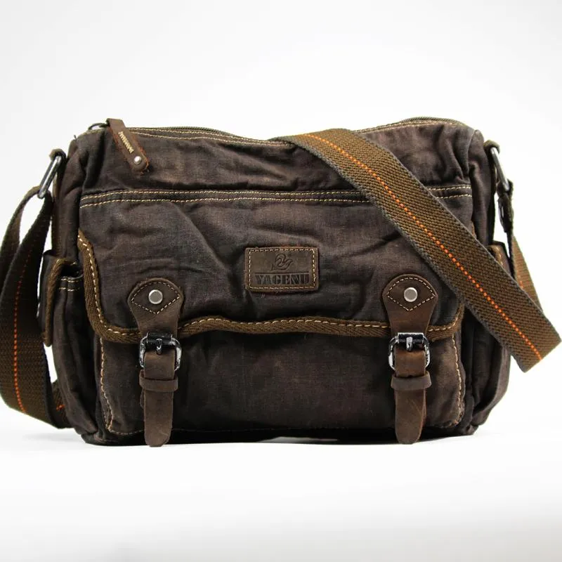 Denim Coffee Mens 10 inches Messenger Bag Dark Green Jean Postman Bag Courier Bag For Men