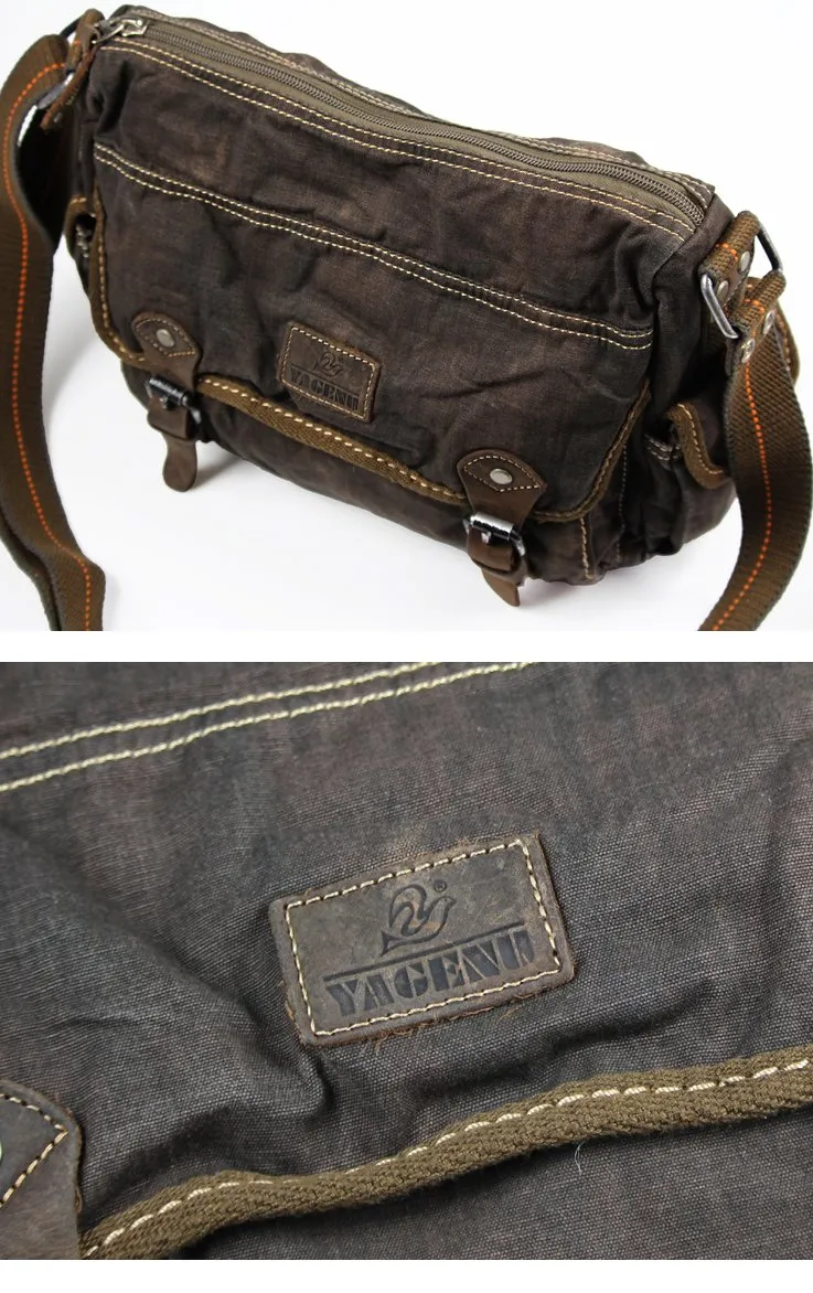 Denim Coffee Mens 10 inches Messenger Bag Dark Green Jean Postman Bag Courier Bag For Men