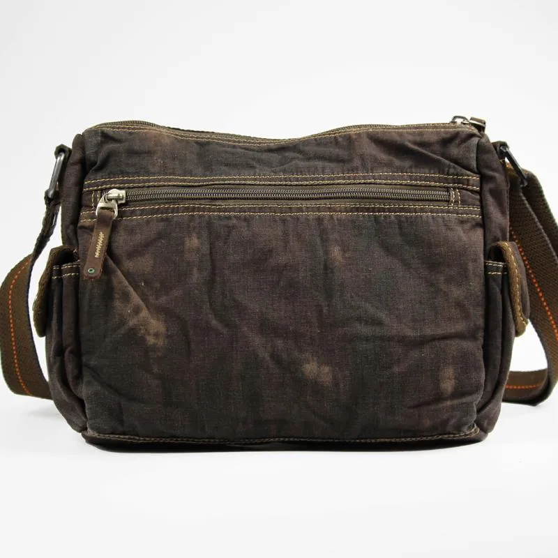 Denim Coffee Mens 10 inches Messenger Bag Dark Green Jean Postman Bag Courier Bag For Men