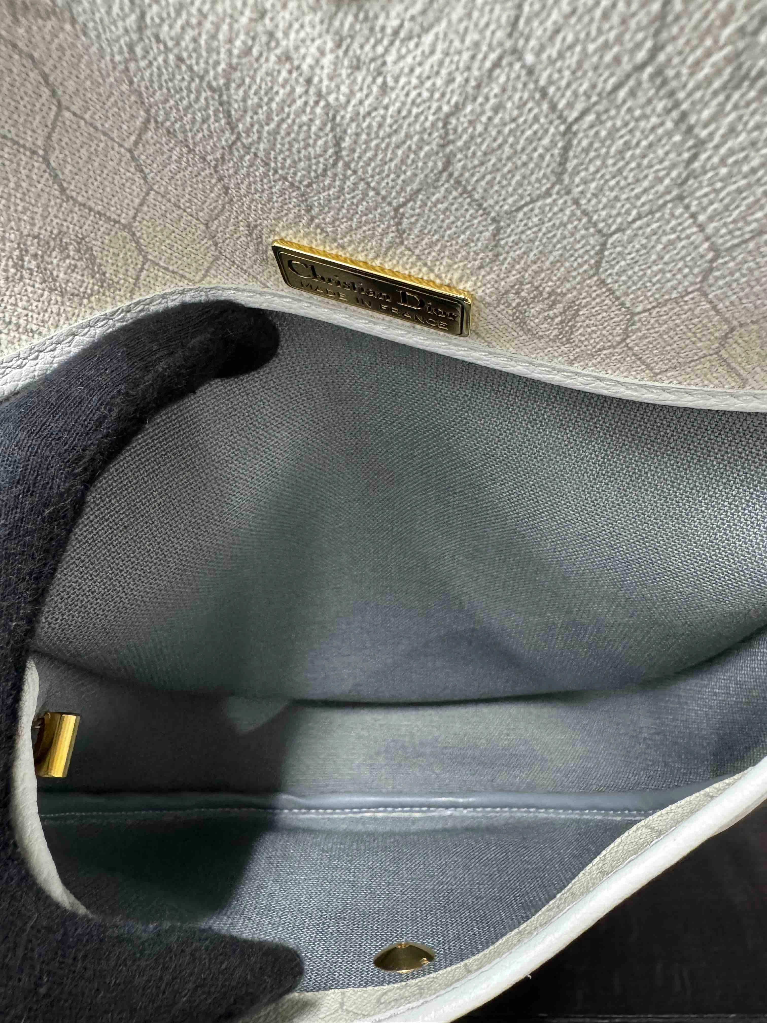 Dior Vintage Saddle Crossbody JZ10236800 in Ivory Leather