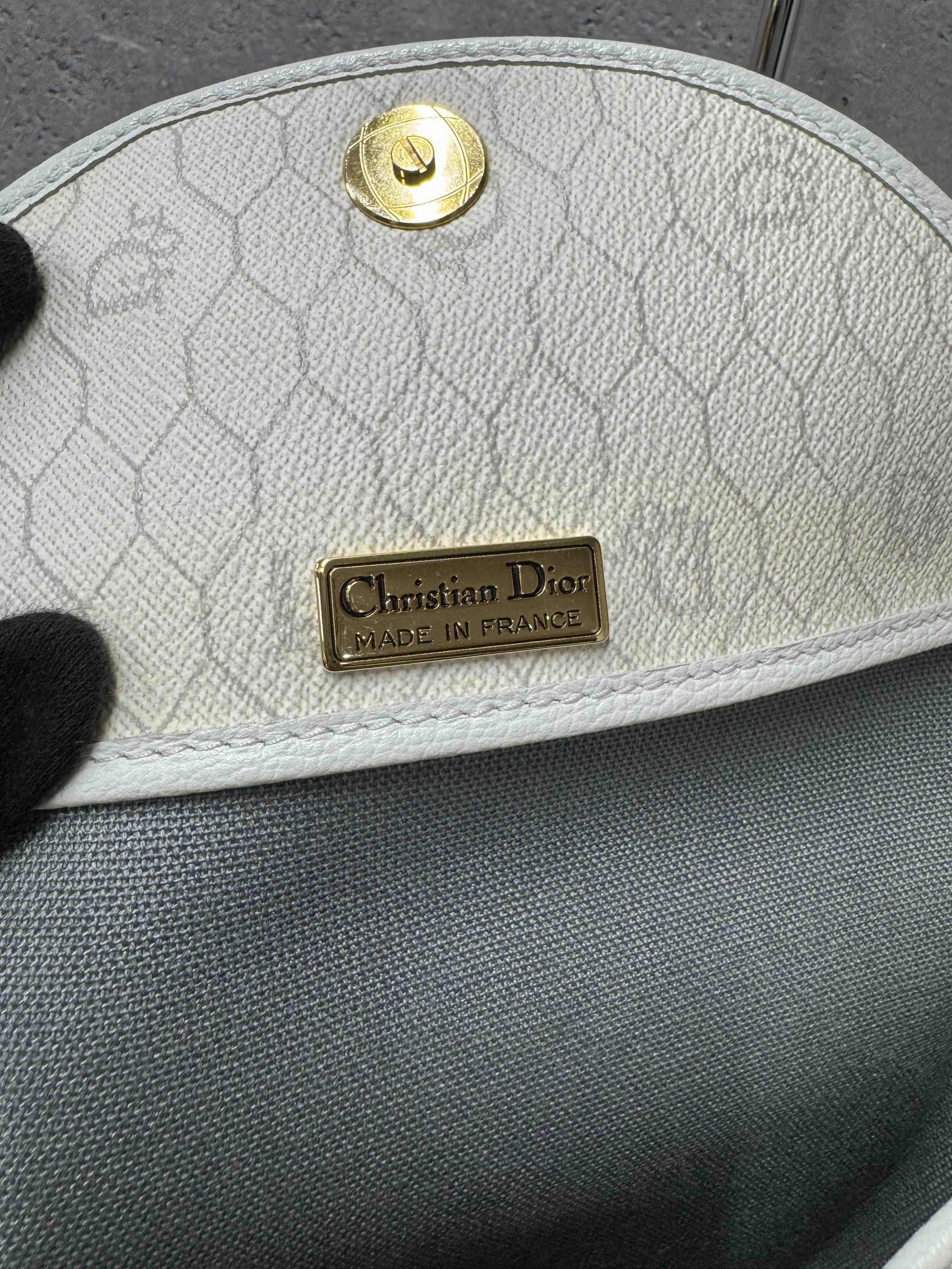 Dior Vintage Saddle Crossbody JZ10236800 in Ivory Leather