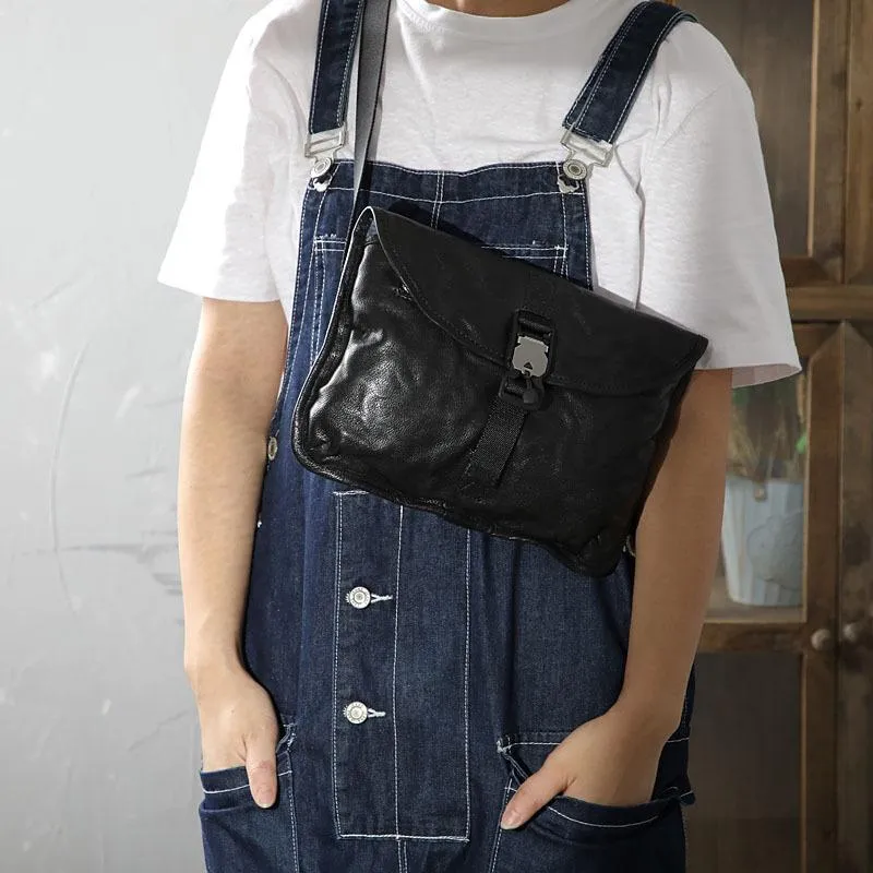 DISTRESSED BROWN LEATHER MEN'S Side BAG 10 inches MESSENGER BAG Leather Coffee Courier BAGs FOR MEN