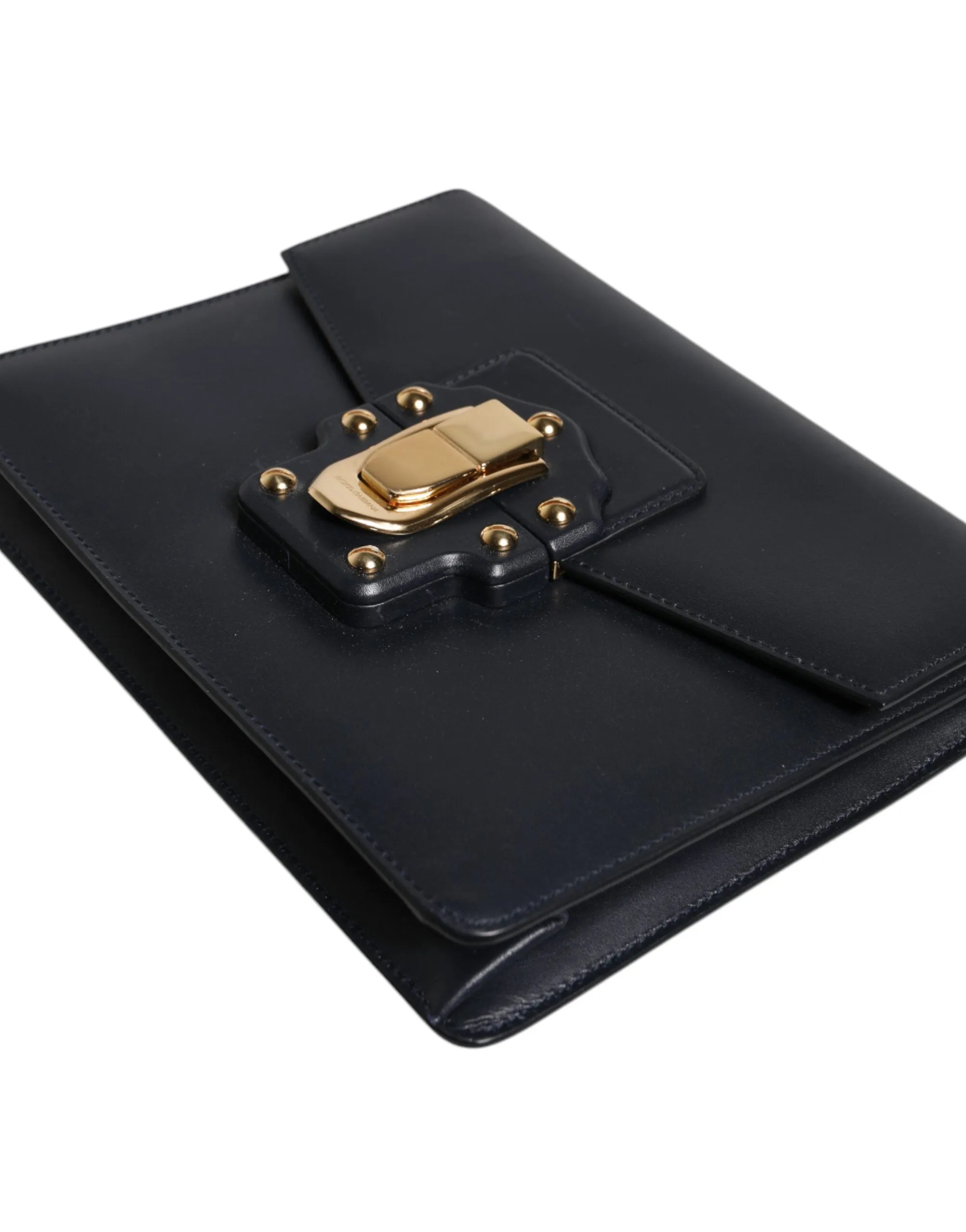 Dolce & Gabbana Leather Logo gold Crossbody Purse Women's Bag (Pre-Owned)