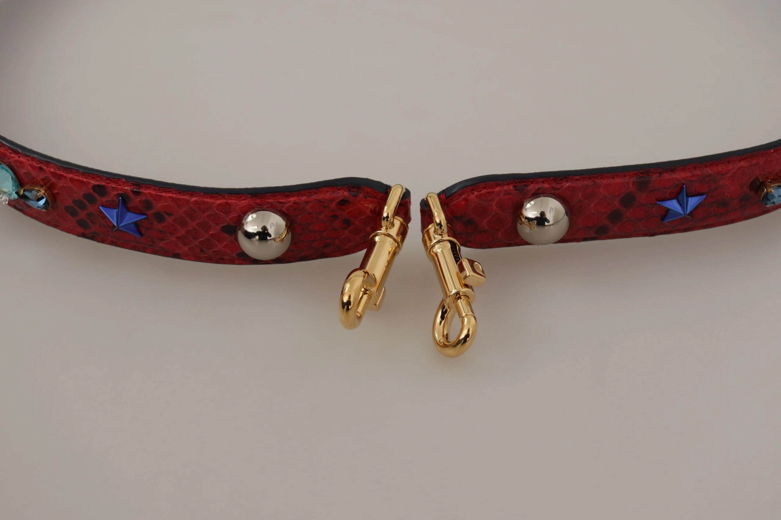 Dolce & Gabbana Chic Red Python Leather Shoulder Strap