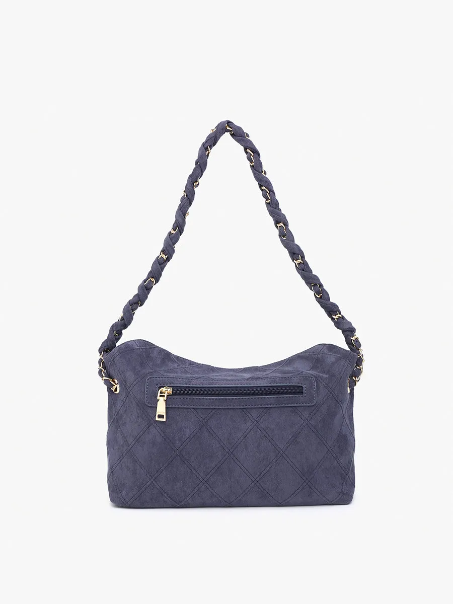 Dominique Faux Suede Shoulder Bag