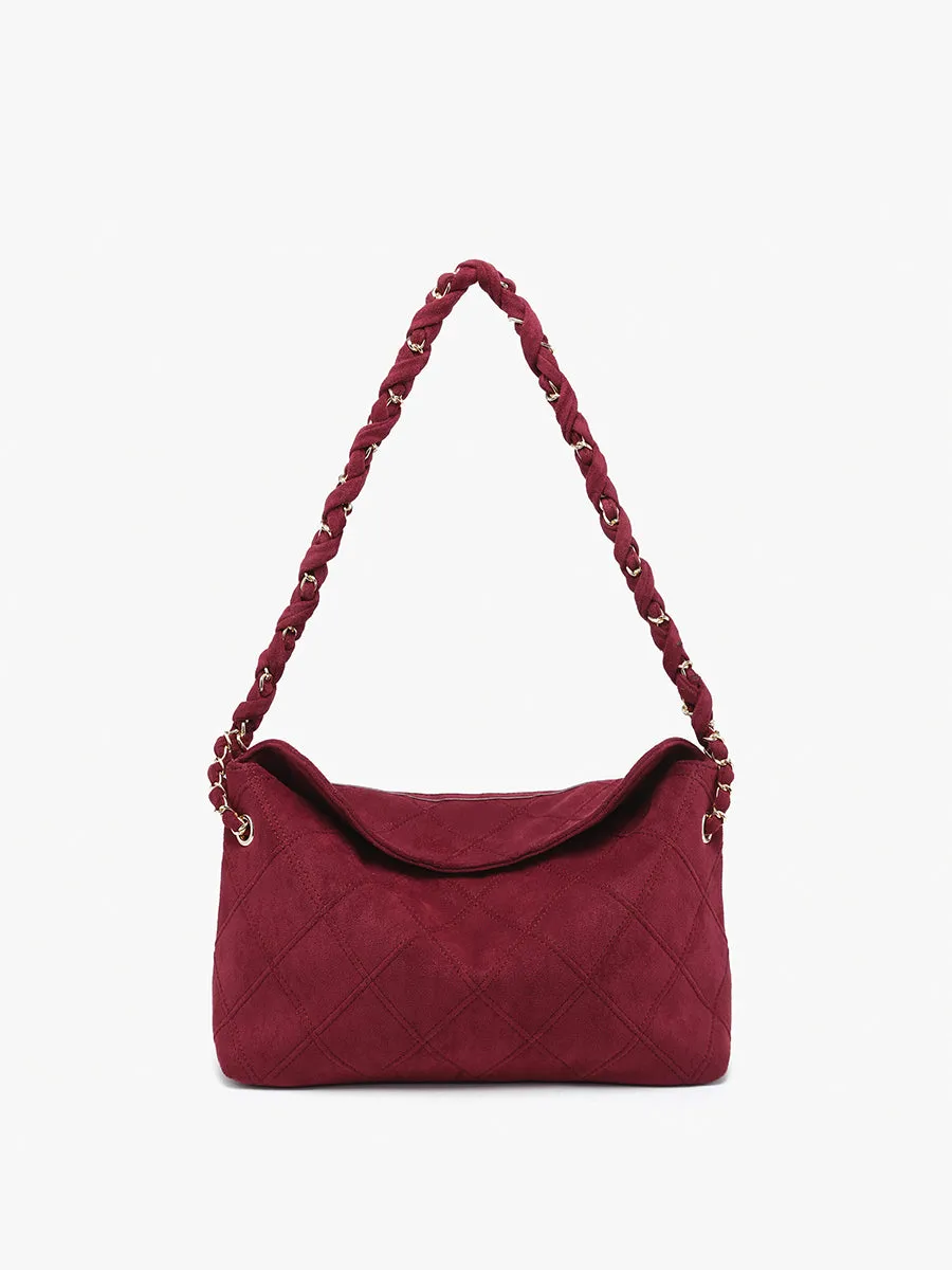 Dominique Faux Suede Shoulder Bag