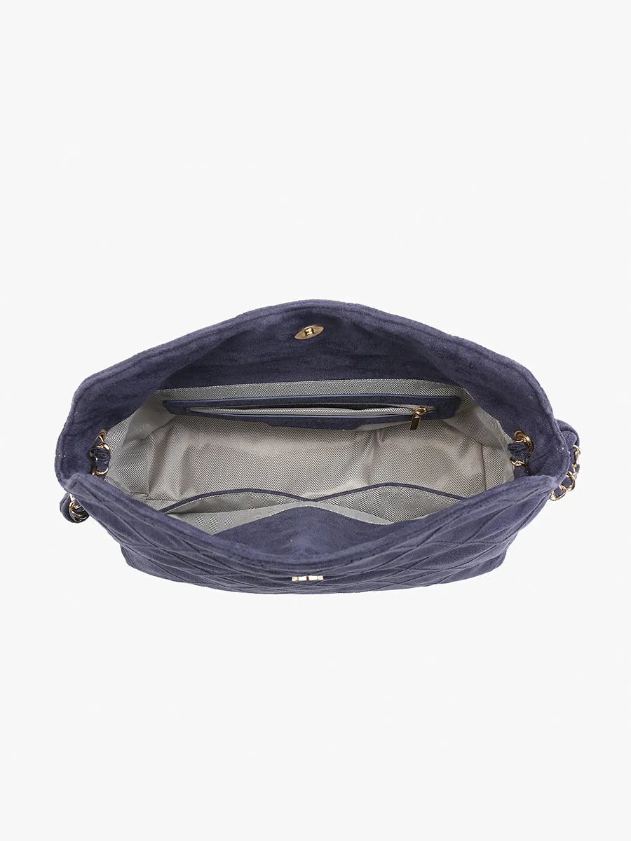 Dominique Faux Suede Shoulder Bag