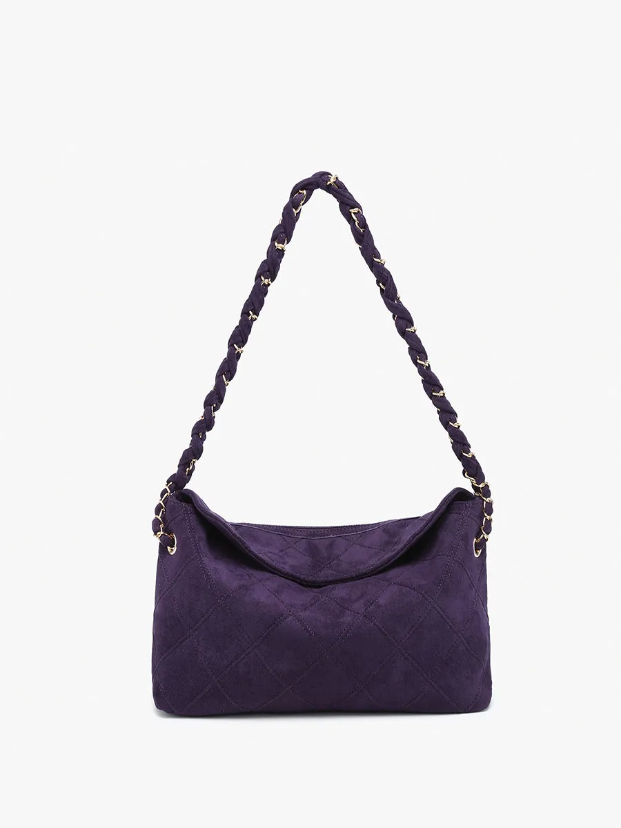 Dominique Faux Suede Shoulder Bag