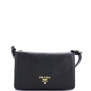 Double Zip Crossbody Bag Vitello Daino Small