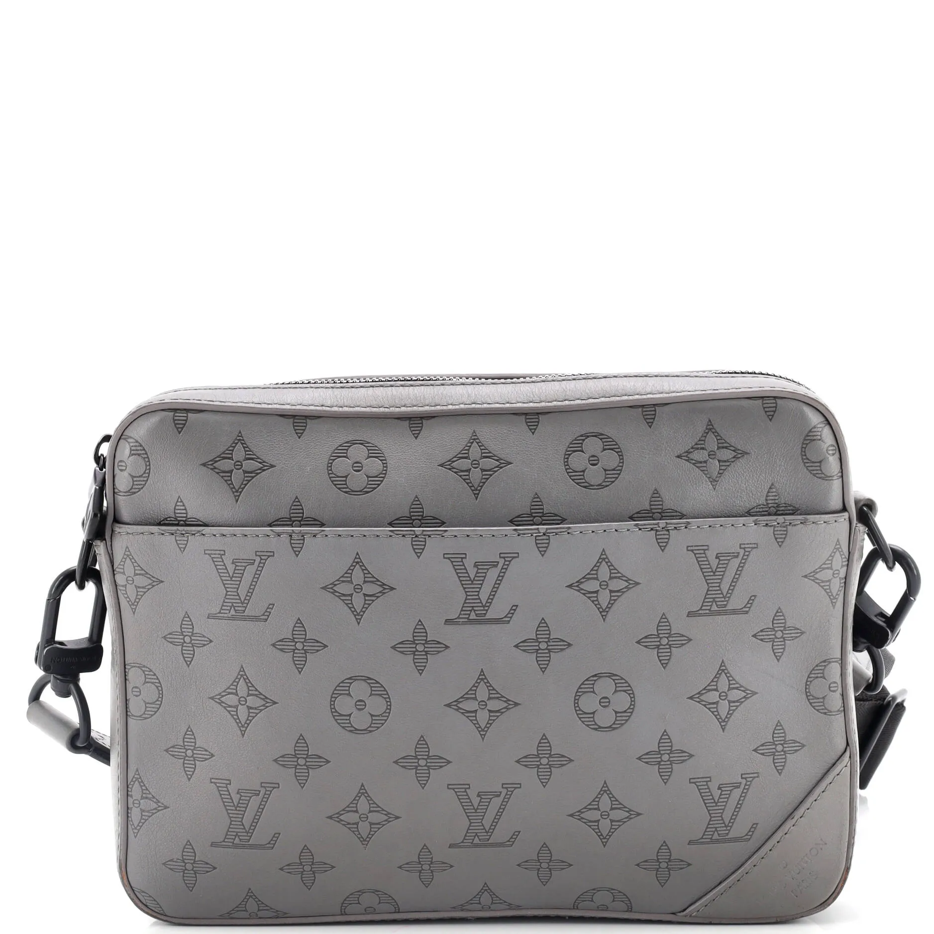 Duo Messenger Bag Monogram Shadow Leather