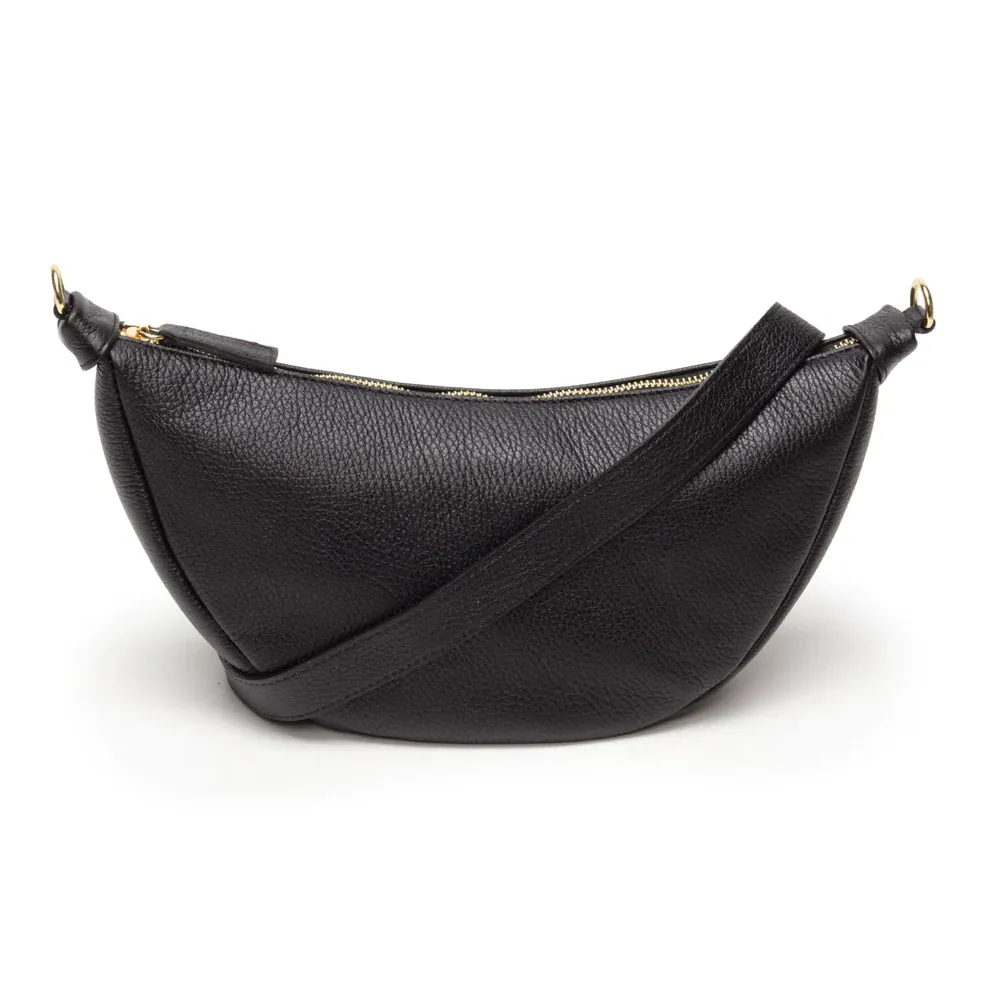 Elie Beaumont Black Leather Hobo Bag