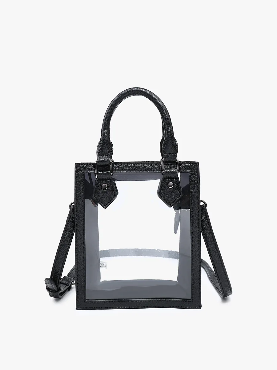 Elise Vegan Clear Rect Crossbody