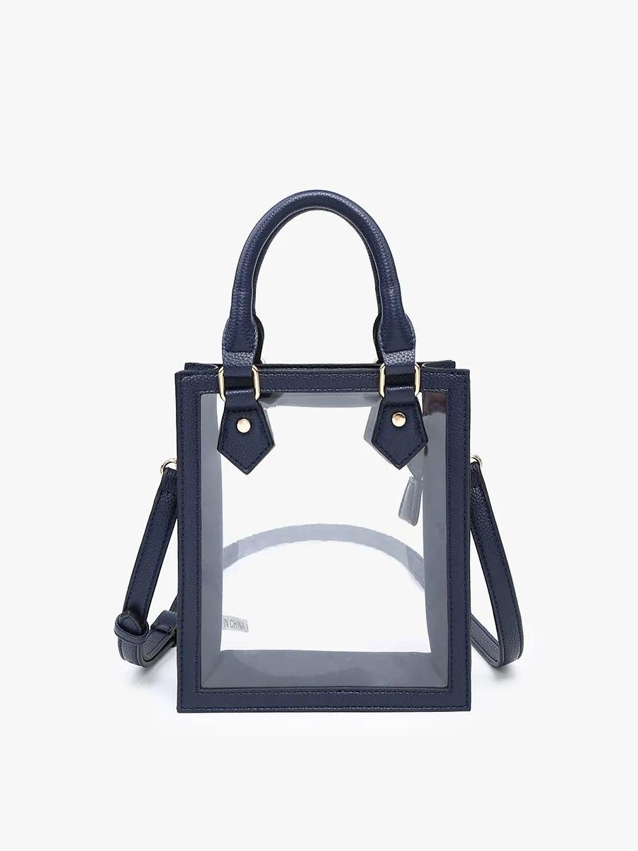 Elise Vegan Clear Rect Crossbody