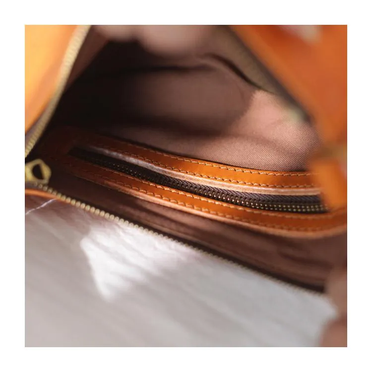 Fashion Brown Leather Women's Small Leather Under Shoulder Bag Trendy Crossbody Purse