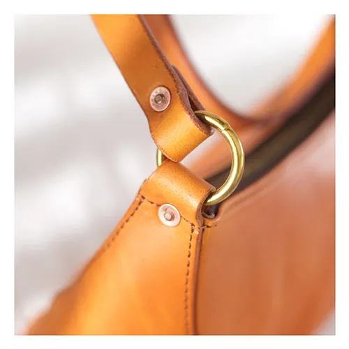 Fashion Brown Leather Women's Small Leather Under Shoulder Bag Trendy Crossbody Purse