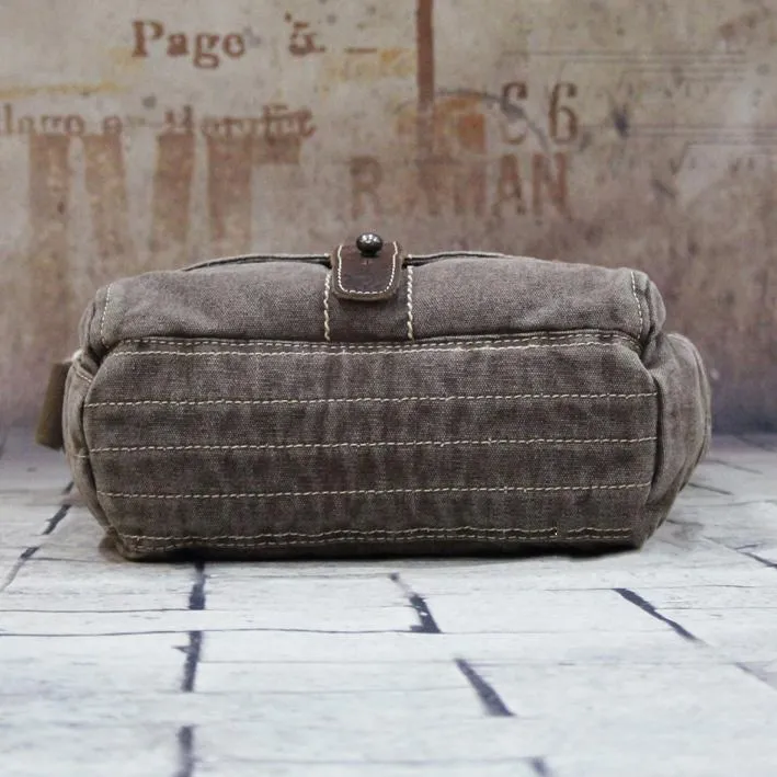 Fashion Canvas Black Mens Small Postman Bag Canvas Messenger Bags Courier Bag For Men