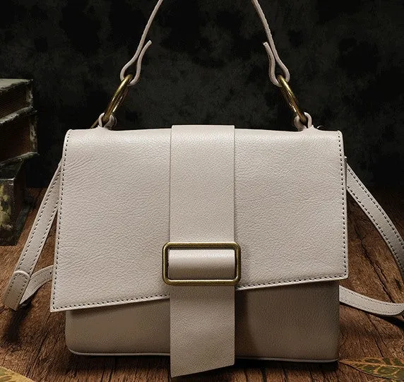 Fashion Leather Brown Gray Handbags Shoulder Bag Work Purse For Women