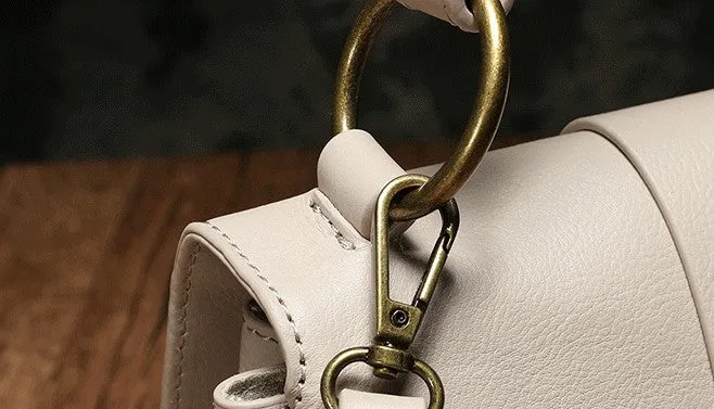 Fashion Leather Brown Gray Handbags Shoulder Bag Work Purse For Women