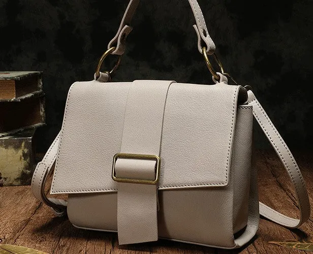 Fashion Leather Brown Gray Handbags Shoulder Bag Work Purse For Women