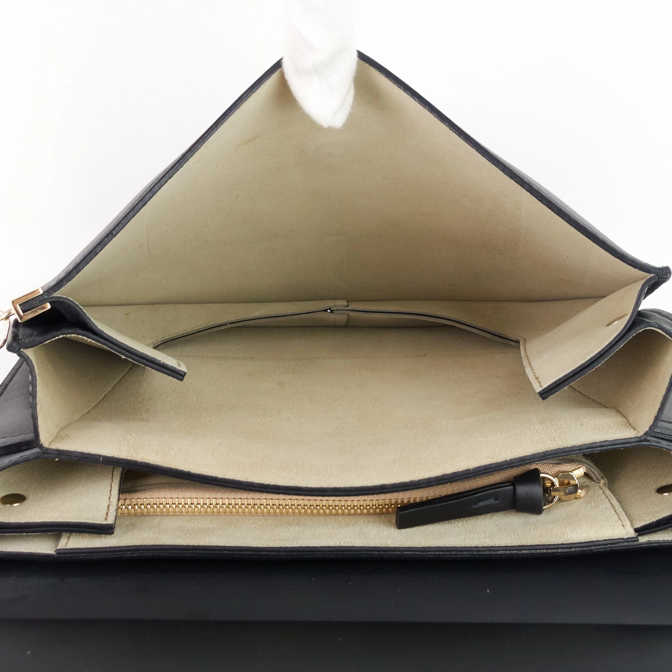 Faye Medium Leather and Suede Bag