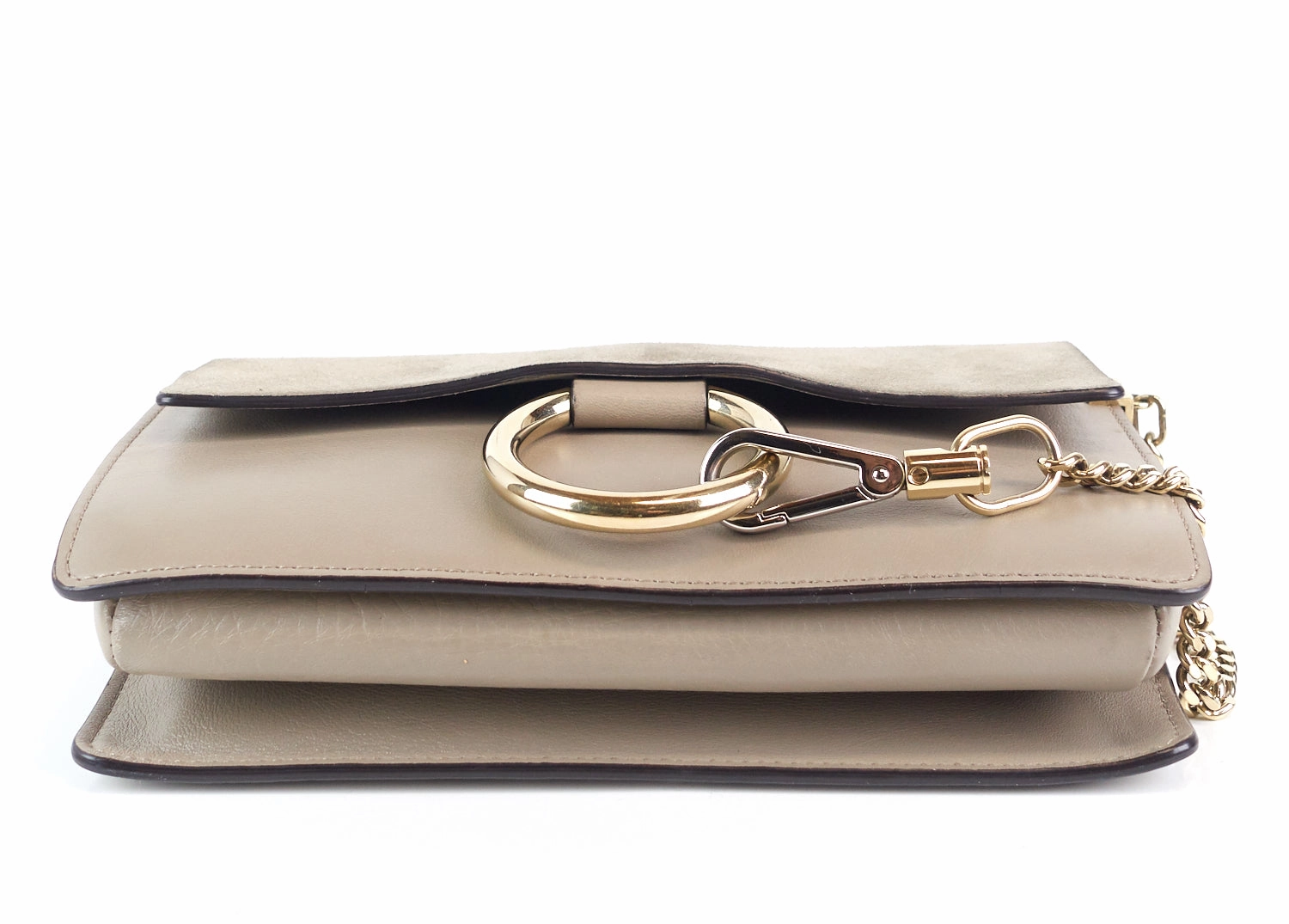 Faye Small Leather and Suede Bag