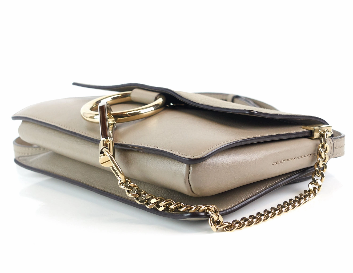 Faye Small Leather and Suede Bag