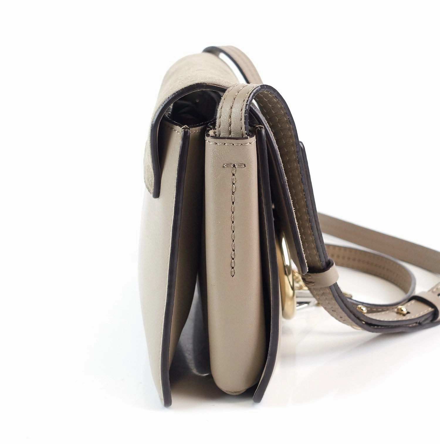 Faye Small Leather and Suede Bag