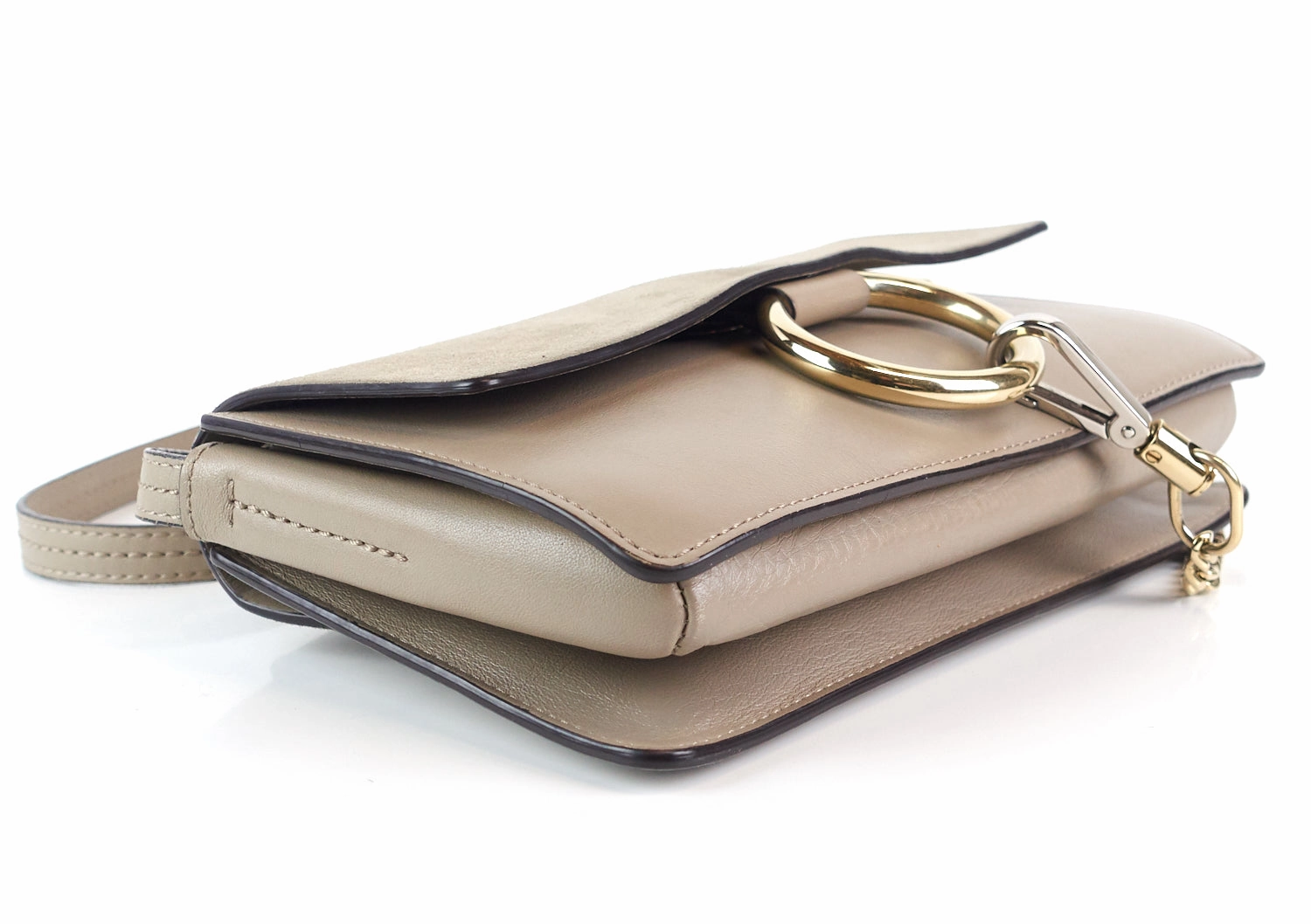 Faye Small Leather and Suede Bag