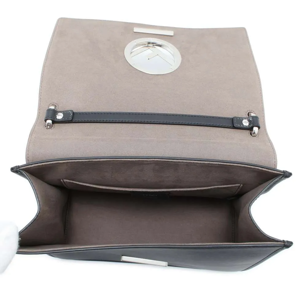 FENDI Canayef 2way Shoulder Bag Black 8BT284 Leather