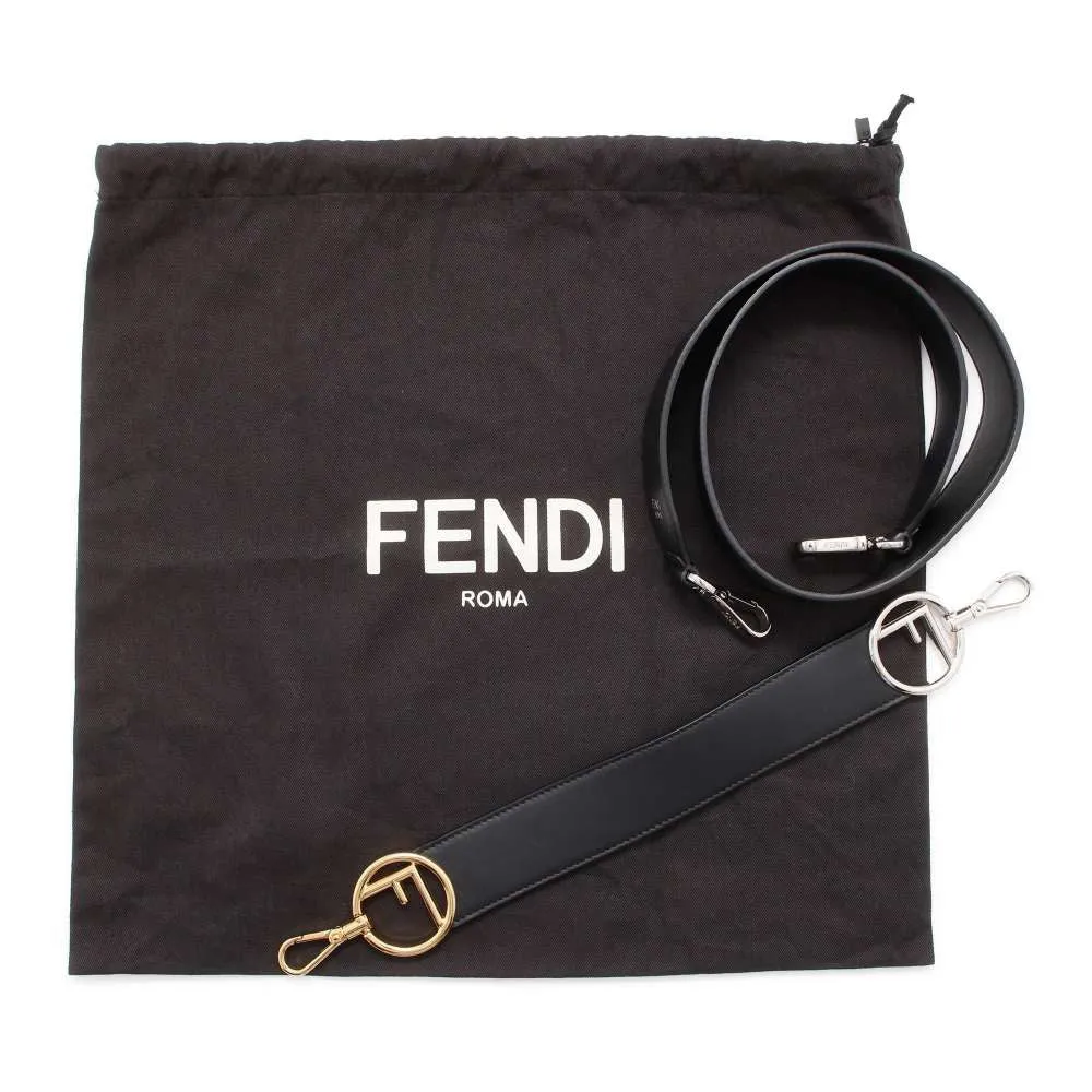 FENDI Canayef 2way Shoulder Bag Black 8BT284 Leather