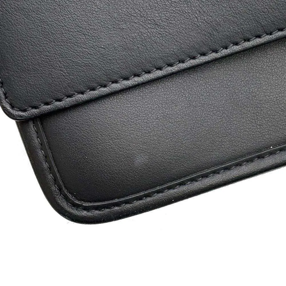FENDI Canayef 2way Shoulder Bag Black 8BT284 Leather
