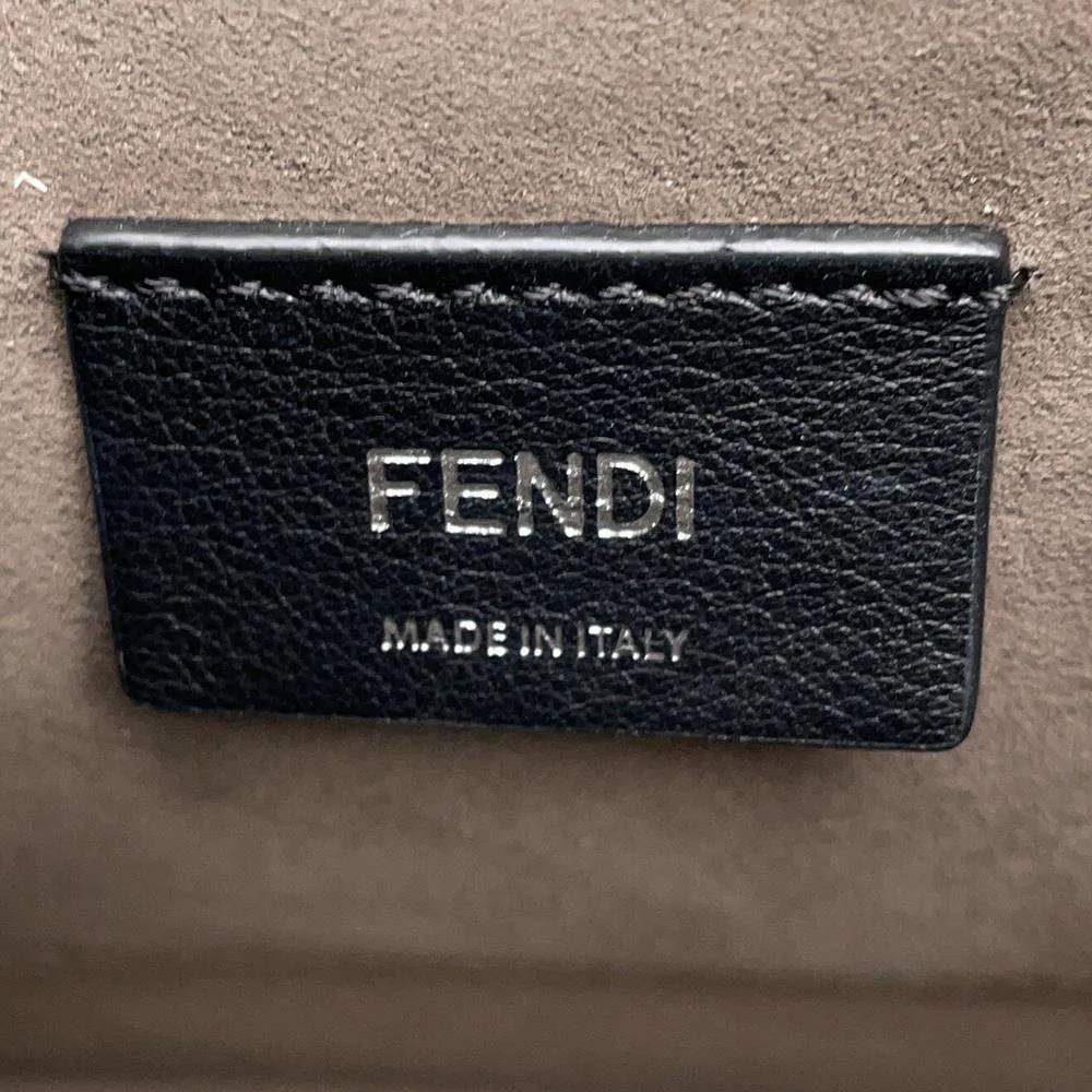 FENDI Canayef 2way Shoulder Bag Black 8BT284 Leather