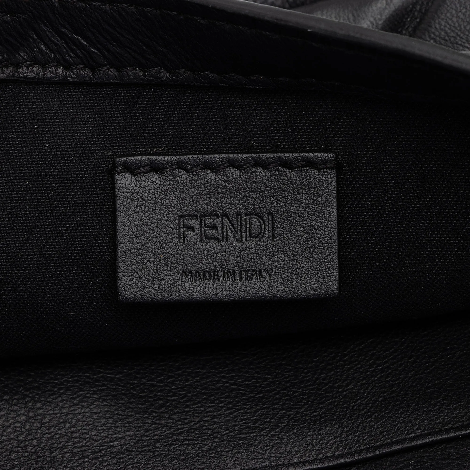 Fendi FF Embossed 1974 Mini Baguette Shoulder Bag