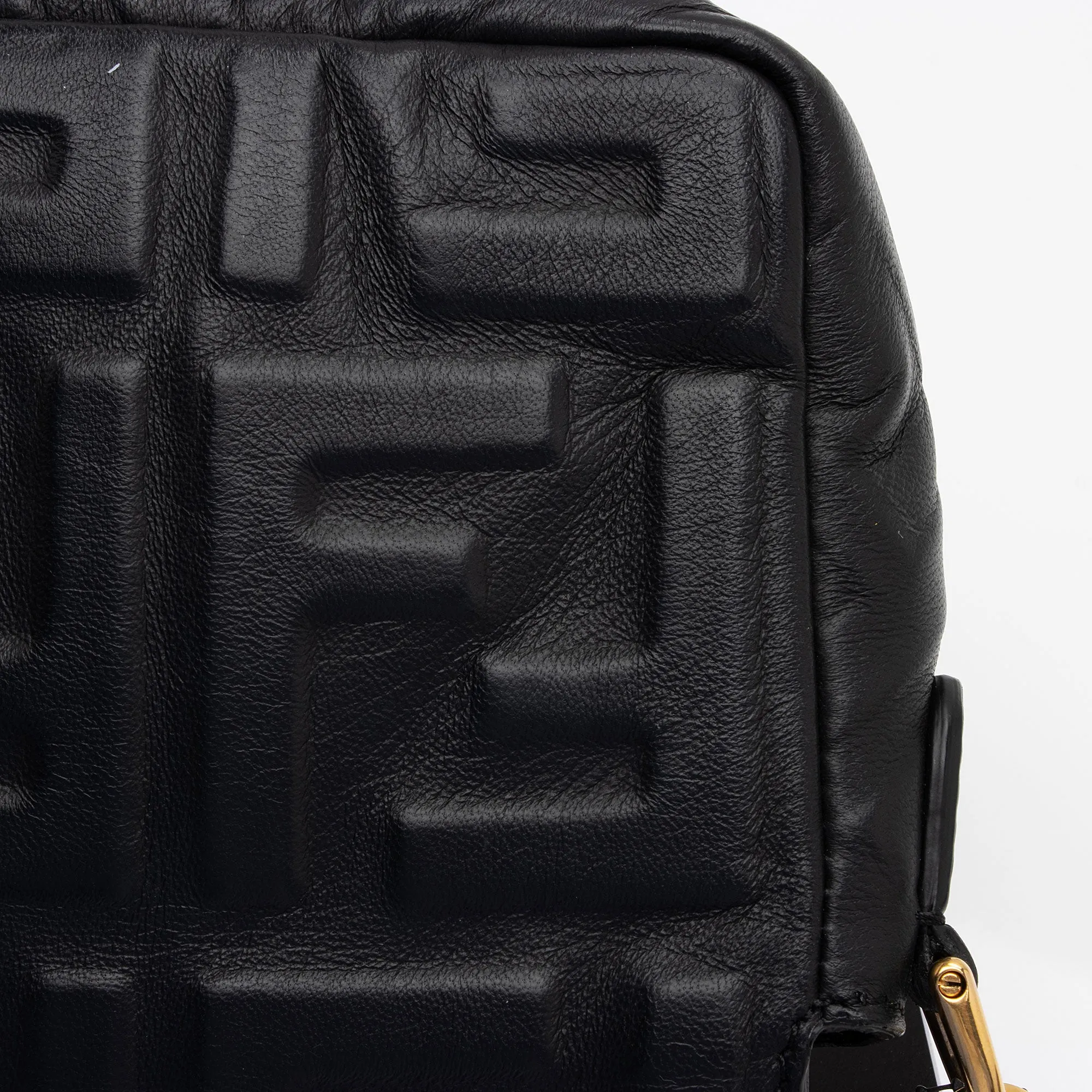 Fendi FF Embossed 1974 Mini Baguette Shoulder Bag