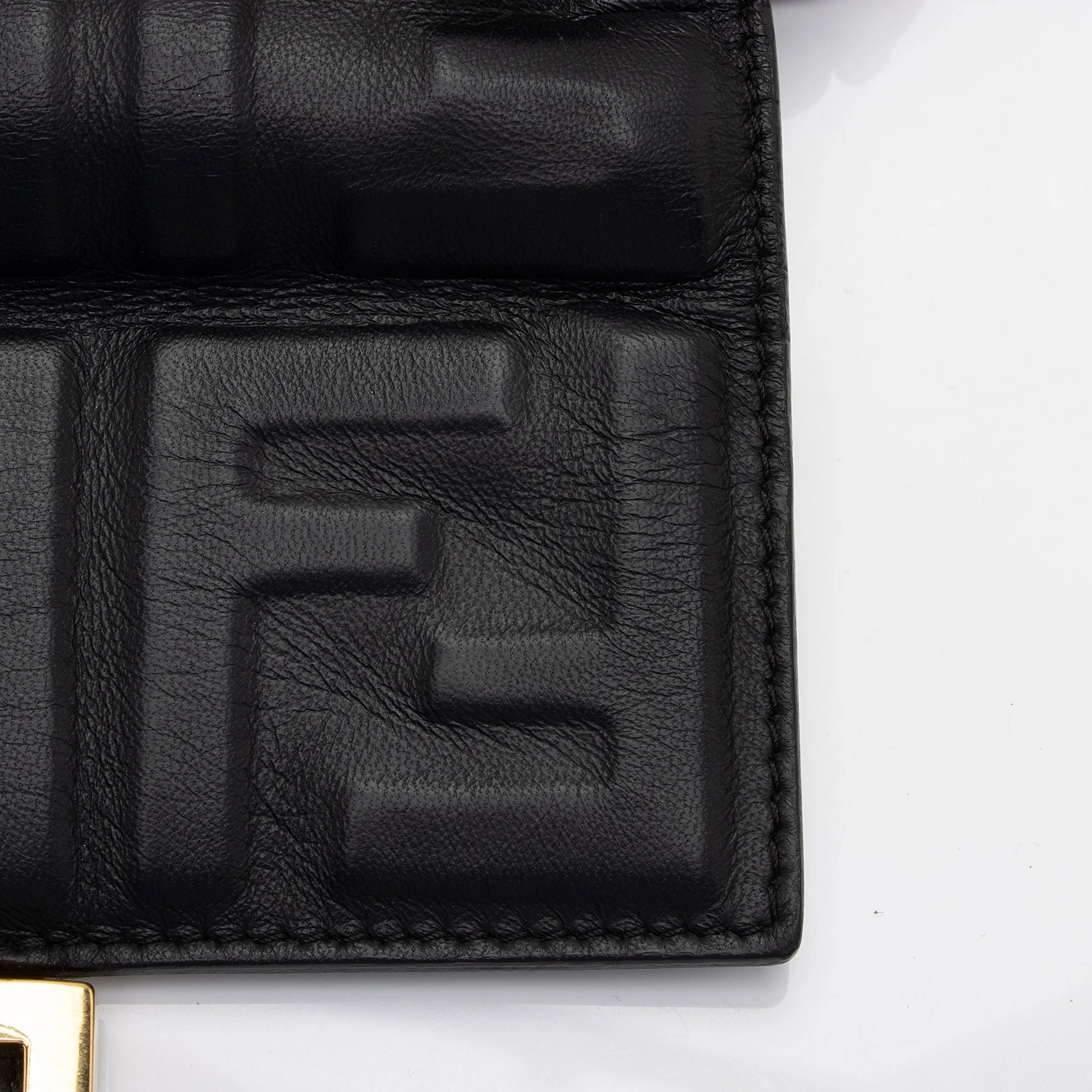 Fendi FF Embossed 1974 Mini Baguette Shoulder Bag