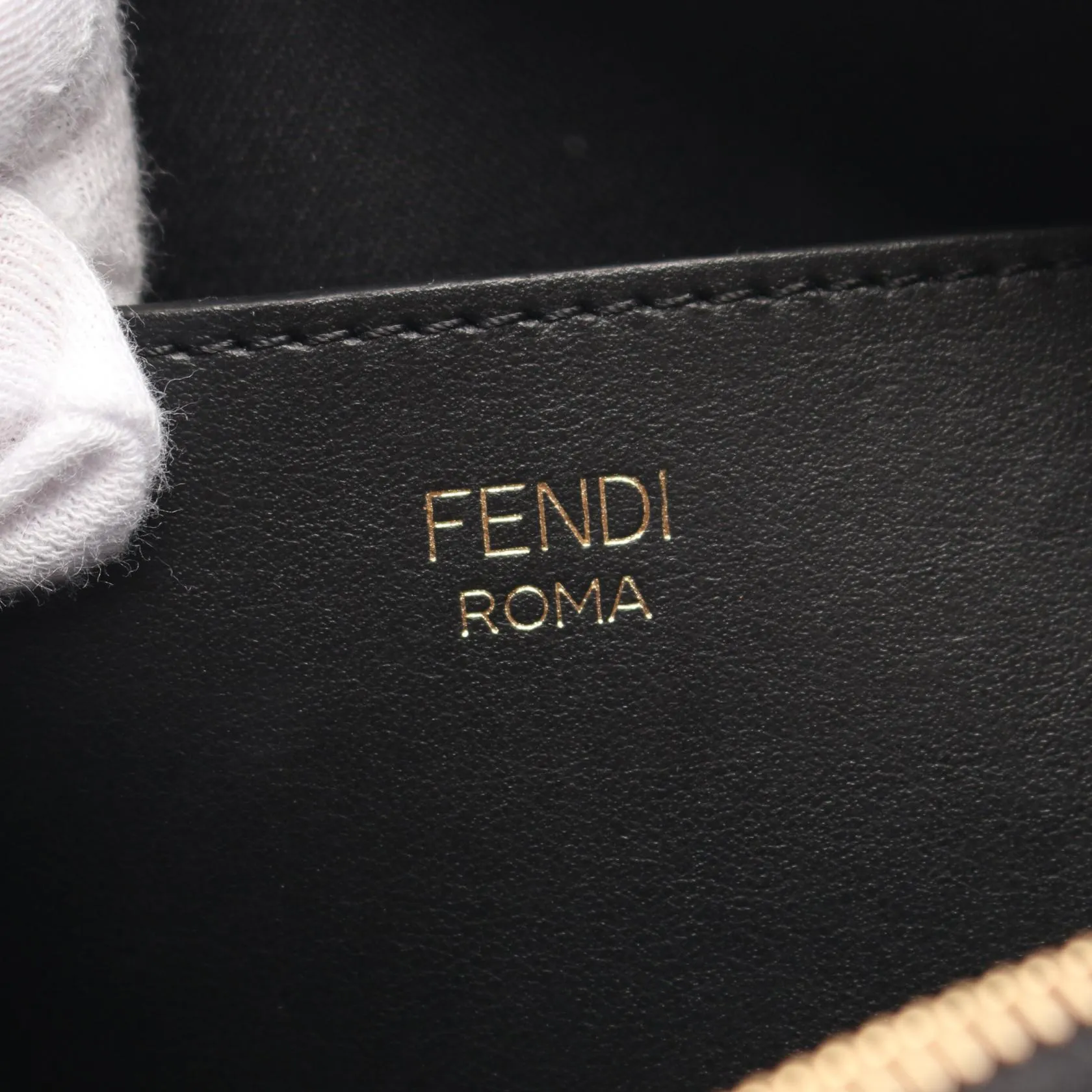 Fendi Leather Mini FF Logo Camera Shoulder Bag