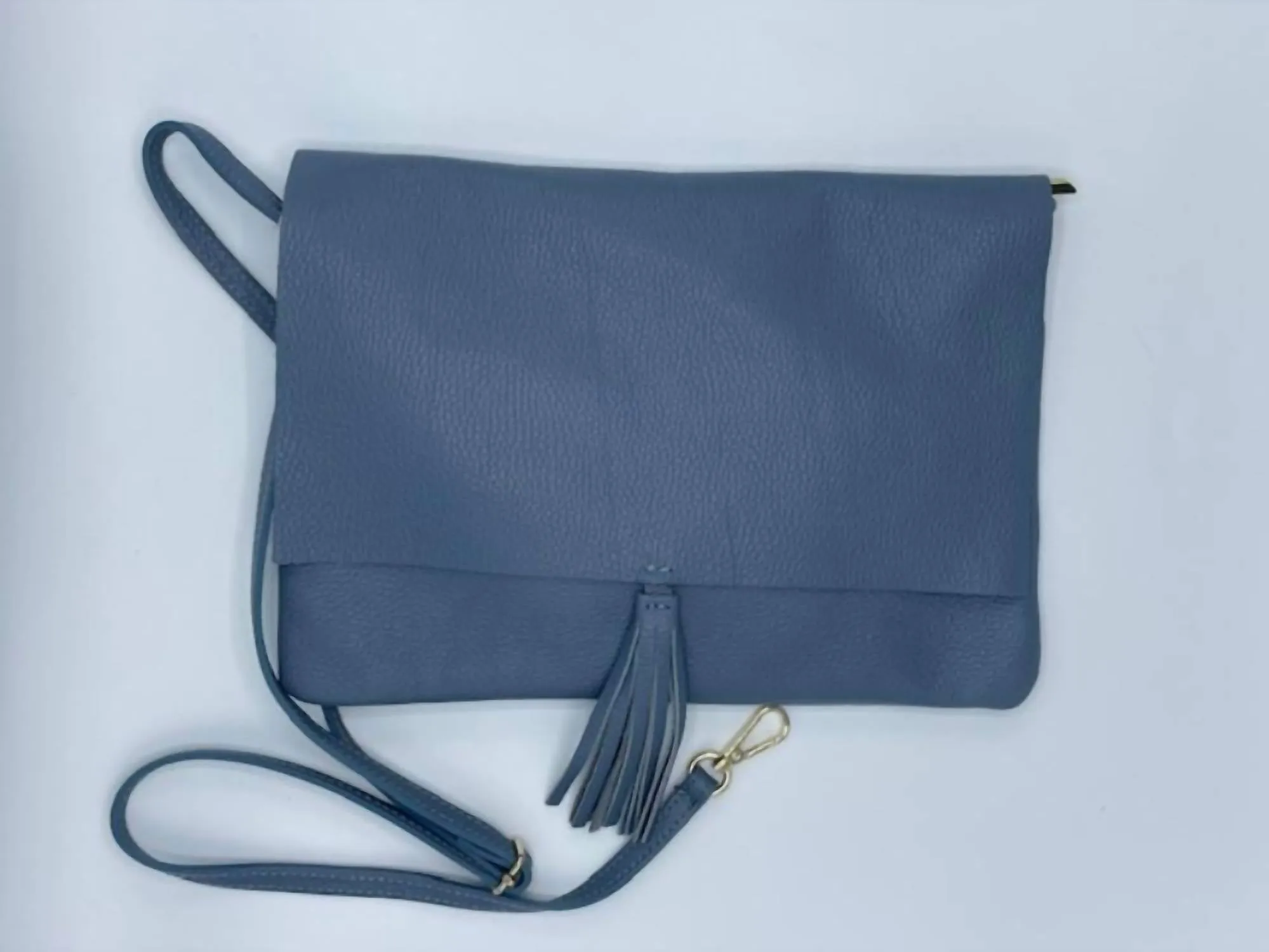 Finley Leather Handbag In Denim Blue