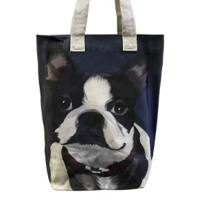 French Bulldog Dog Print Cotton Tote Bag