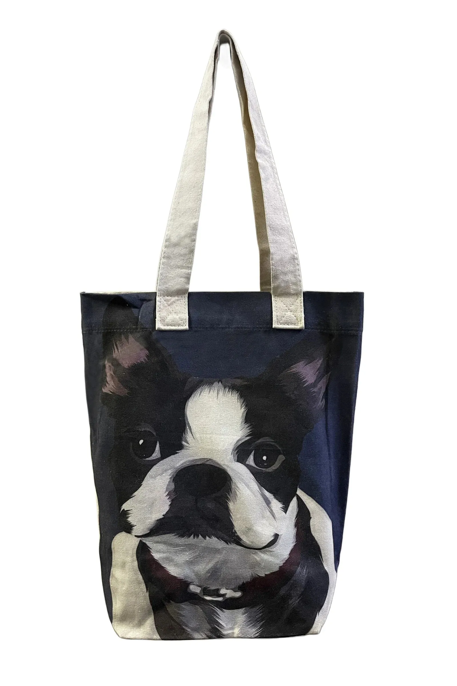 French Bulldog Dog Print Cotton Tote Bag