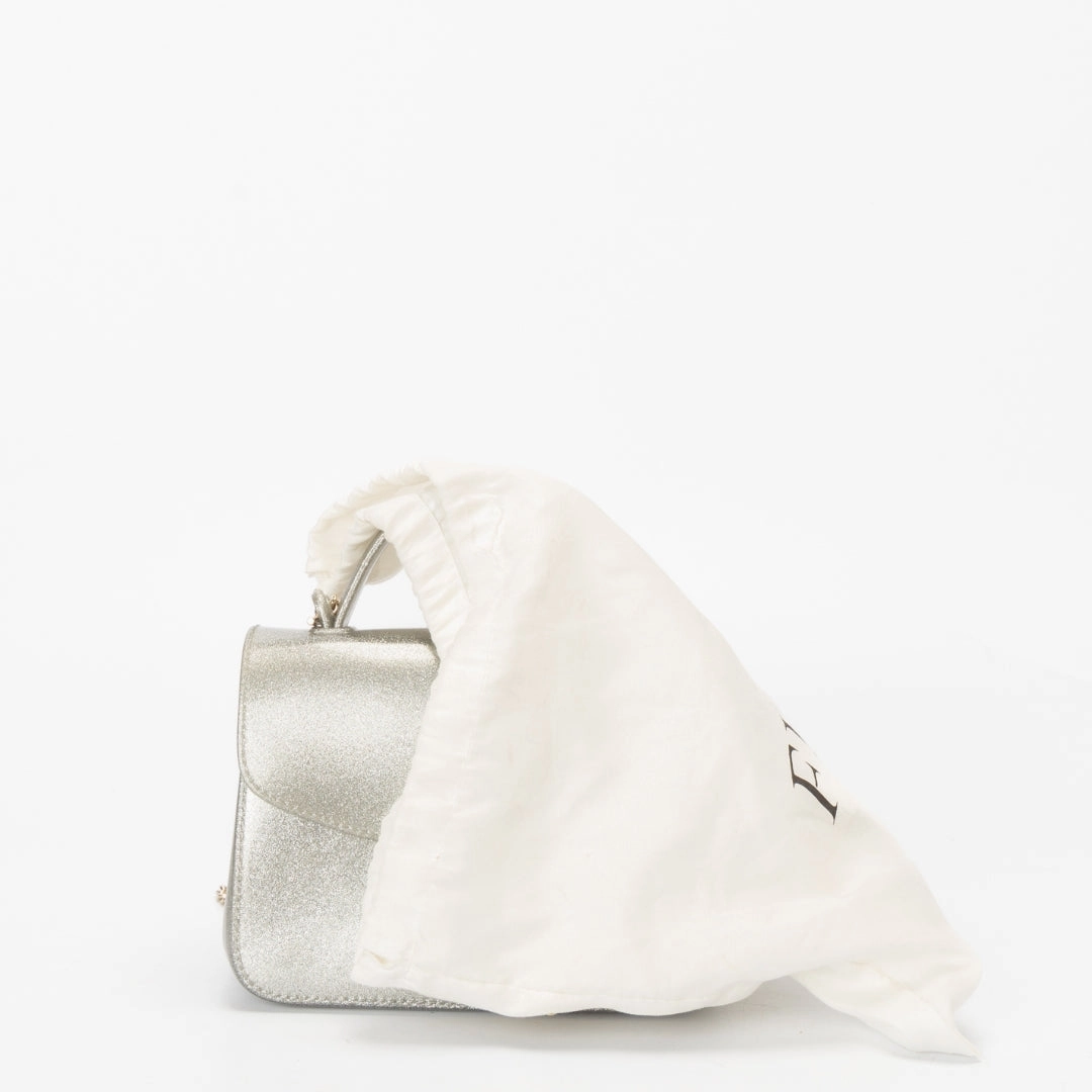 Furla Silver Metropolis Crossbody Bag