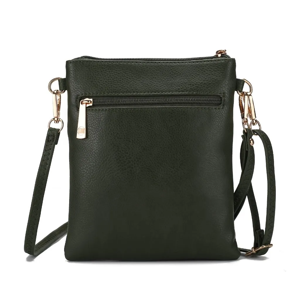 Genesis Printed Flag Vegan Leather Womens Crossbody Bag