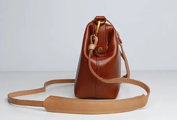 Genuine Leather Cute Doctor Bag Crossbody Bag Shoulder Bag Women Girl Fashion Leather Purse
